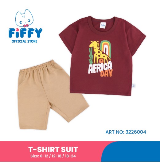 FIFFY AFRICA GIRAFFE T-SHIRT SUIT BAJU BAYI (3226004)