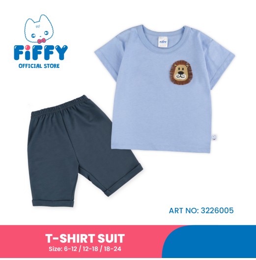 FIFFY LION PATCH T-SHIRT SUIT BAJU BAYI (3226005)
