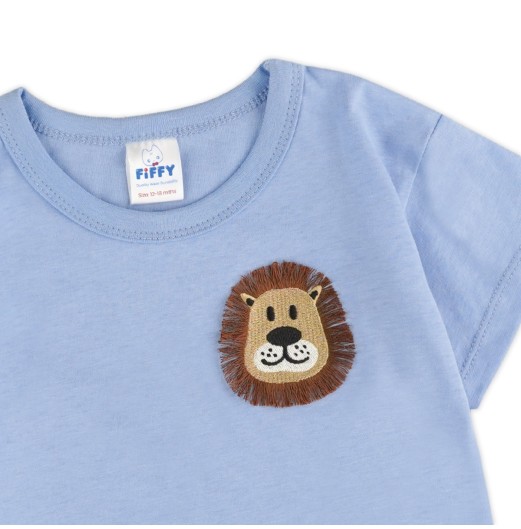 FIFFY LION PATCH T-SHIRT SUIT BAJU BAYI (3226005)