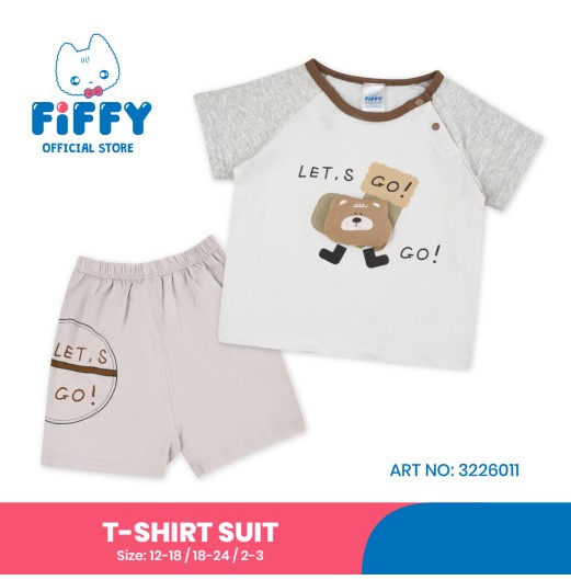 FIFFY LET'S GO BEAR T-SHIRT SUIT(3226011) FIFFY LET'S GO BEAR T-SHIRT SUIT(3226011)