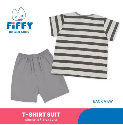 FIFFY STRIPE BEAR POCKET T-SHIRT SUIT BAJU BAYI (3226012) FIFFY STRIPE BEAR POCKET T-SHIRT SUIT BAJU BAYI (3226012)