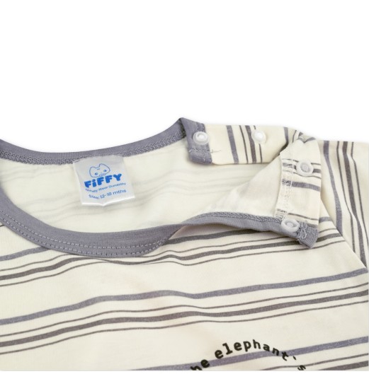 FIFFY STRIPE ELEPHANT T-SHIRT SUIT BAJU BAYI (3226013)