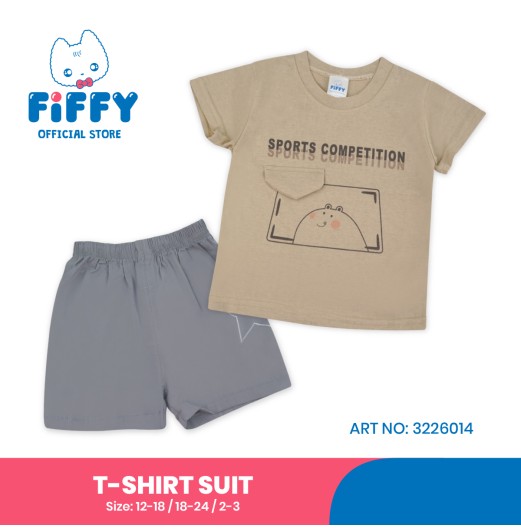 FIFFY SPORTS BEAR T-SHIRT SUIT BAJU BAYI (3226014)
