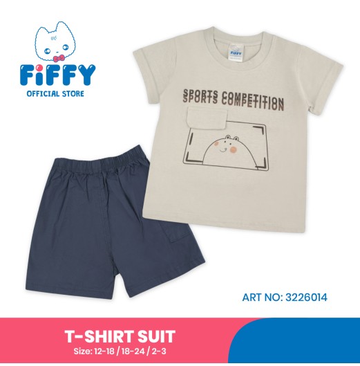 FIFFY SPORTS BEAR T-SHIRT SUIT BAJU BAYI (3226014)