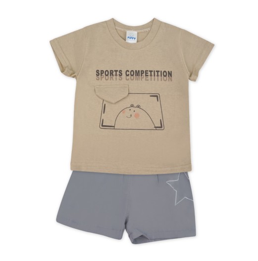 FIFFY SPORTS BEAR T-SHIRT SUIT BAJU BAYI (3226014)