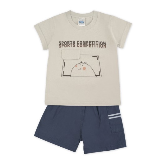 FIFFY SPORTS BEAR T-SHIRT SUIT BAJU BAYI (3226014)