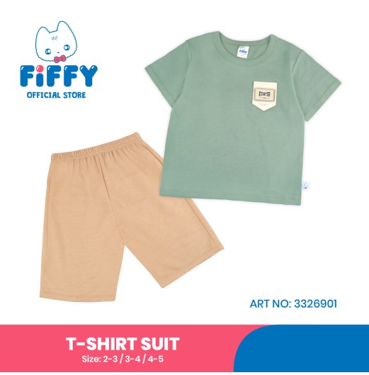 FIFFY BOY PLAIN POCKET T-SHIRT SUIT (3226901)