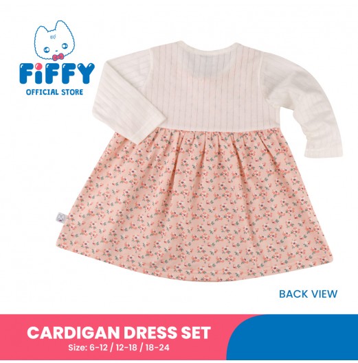 FIFFY FULL OF FLORAL CARDIGAN DRESS SET