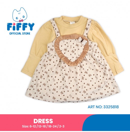 FIFFY SWEETHEART BOW BAJU BAYI DRESS (3325818)