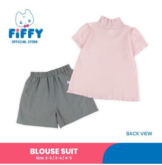 FIFFY RIBBED RUFFLE COLLAR BLOUSE SUIT BAJU BAYI (3326905)