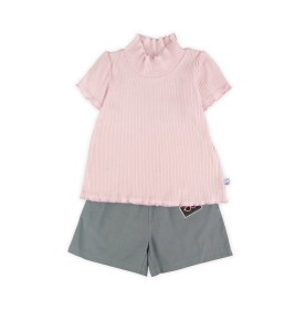 FIFFY RIBBED RUFFLE COLLAR BLOUSE SUIT BAJU BAYI (3326905)