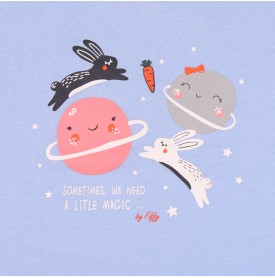 FIFFY SPACE BUNNY LONG SLEEVE GIRL PYJAMAS SUIT