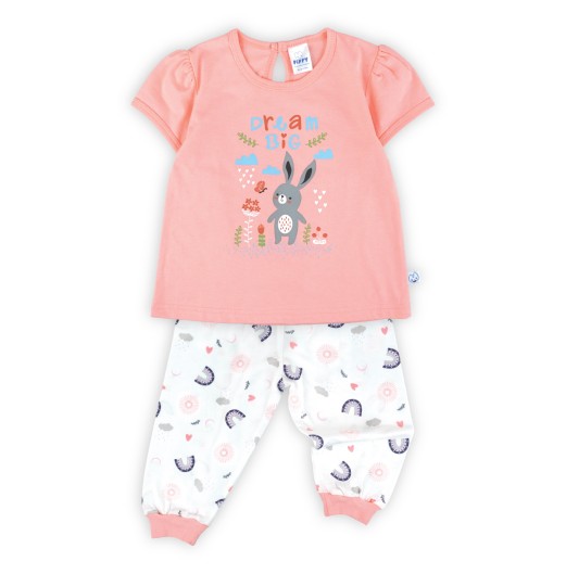 FIFFY DREAM BIG RABBIT SHORT SLEEVE + LONG PANT GIRL PYJAMAS SUIT BAJU BAYI (3526207)