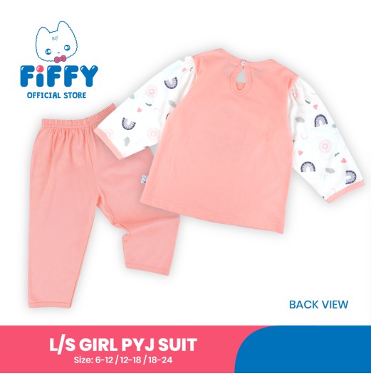 FIFFY PLANTS PRINT LONG SLEEVE + LONG PANT GIRL PYJAMAS SUIT BAJU BAYI (3526208)