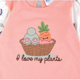 FIFFY PLANTS PRINT LONG SLEEVE + LONG PANT GIRL PYJAMAS SUIT BAJU BAYI (3526208)