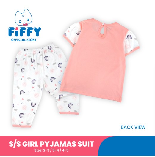 FIFFY SWEET RAINBOW SHORT SLEEVE + LONG PANT T-SHIRT SUIT BAJU BAYI (3526605)
