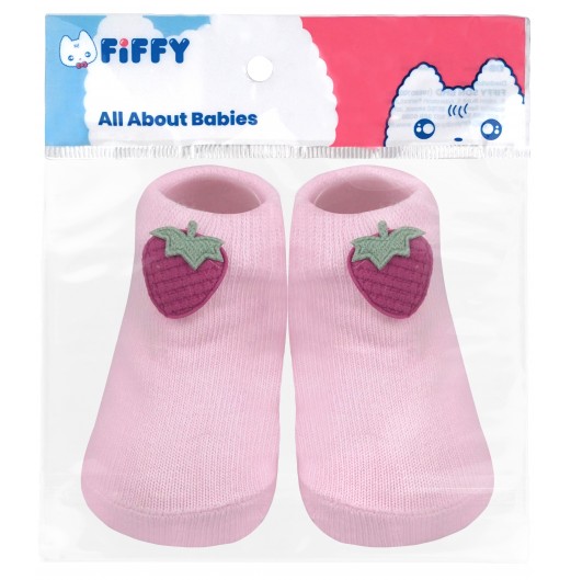 FIFFY STREWBERRY NEW BORN BABY SOCK SHOE SUPPORTER(377)