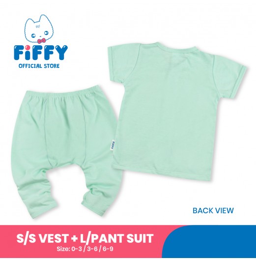 FIFFY TWEET SHORT SLEEVE VEST + LONG PANT SUIT