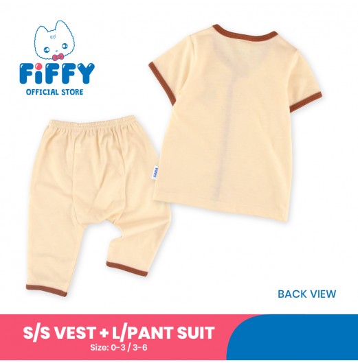 FIFFY TINY DEER DELIGHT SHORT SLEEVE VEST + LONG PANT SUIT