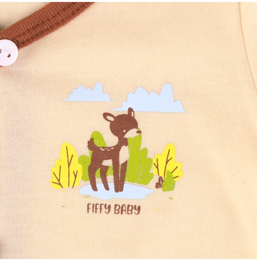 FIFFY TINY DEER DELIGHT SHORT SLEEVE VEST + LONG PANT SUIT