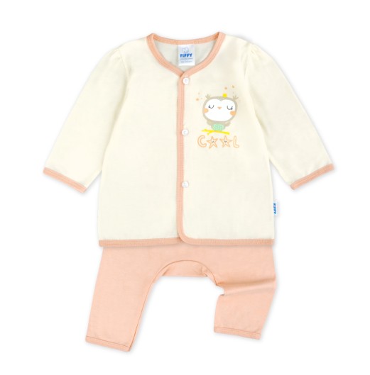 FIFFY COOL OWL LONG SLEEVE + LONG PANT VEST SUIT BAJU BAYI (4026020) FIFFY COOL OWL LONG SLEEVE + LONG PANT VEST SUIT BAJU BAYI (4026020)
