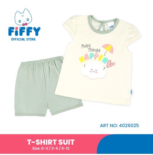 FIFFY MAKE THINGS HAPPEN T-SHIRT SUIT BAJU BAYI (4026025)