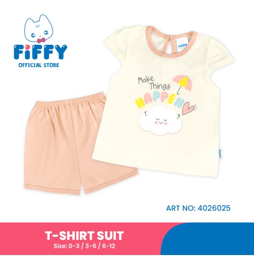 FIFFY MAKE THINGS HAPPEN T-SHIRT SUIT BAJU BAYI (4026025)