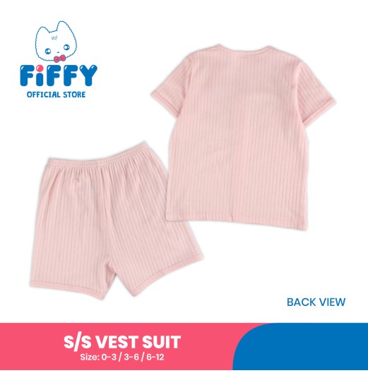 FIFFY CLASSIC RIBBED SHORT SLEEVE VEST SUIT BAJU BAYI (4026808)