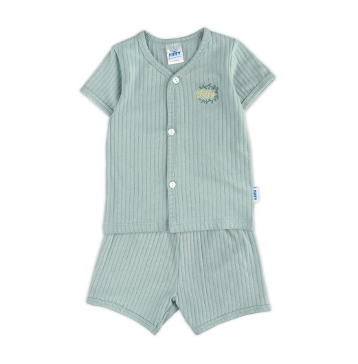 FIFFY CLASSIC RIBBED SHORT SLEEVE VEST SUIT BAJU BAYI (4026808)