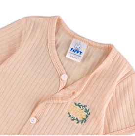 FIFFY SOFT RIBBED SHORT SLEEVE VEST + LONG PANT SUIT(4026809)