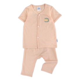 FIFFY SOFT RIBBED SHORT SLEEVE VEST + LONG PANT SUIT(4026809)