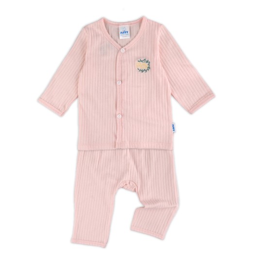 FIFFY SOFT RIBBED LONG SLEEVE VEST + LONG PANTS SUIT BAJU BAYI (4026810)