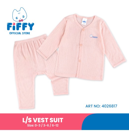 FIFFY CLASSIC LONG SLEEVE VEST + LONG PANT SUIT BAJU BAYI (4026817)