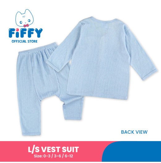 FIFFY CLASSIC LONG SLEEVE VEST + LONG PANT SUIT BAJU BAYI (4026817)