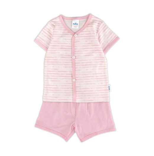 FIFFY STRIPE SHORT SLEEVE VEST + SHORT PANTS SUIT BAJU BAYI (4026822)