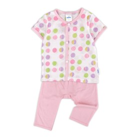 FIFFY SOFT RIBBED DOT VEST LONG PANT SUIT BAJU BAYI (4026823)