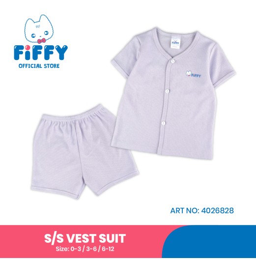 FIFFY CLASSIC SHORT SLEEVE VEST + SHORT PANTS SUIT BAJU BAYI (4026828) FIFFY CLASSIC SHORT SLEEVE VEST + SHORT PANTS SUIT BAJU BAYI (4026828)