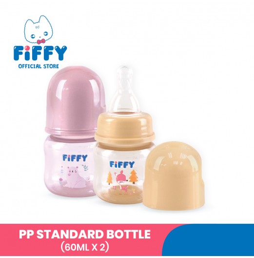 FIFFY BABY TWIN PACK FEEDING BOTTLE - 2OZ / 60ML (98-173)