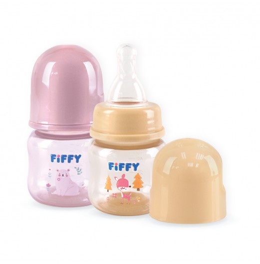 FIFFY BABY TWIN PACK FEEDING BOTTLE - 2OZ / 60ML (98-173)
