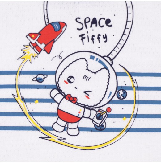 FIFFY GO AROUND SPACE LONG SLEEVE VEST+ LONG PANT SUIT