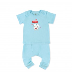 FIFFY LOVE YOU SHORT SLEEVE + LONG PANT SUIT