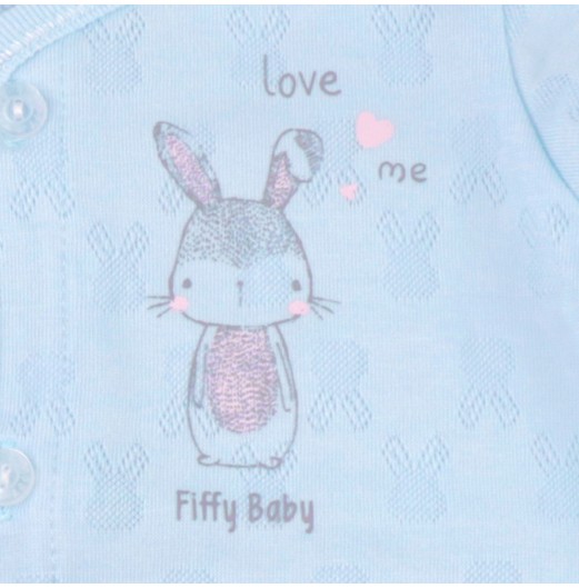 FIFFY LOVE RABBIT SHORT SLEEVE VEST+ LONG PANT SUIT