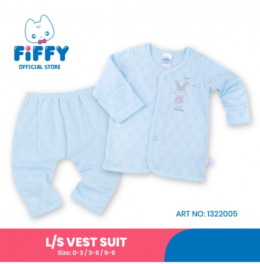 FIFFY LOVE RABBIT LONG SLEEVE VEST SUIT