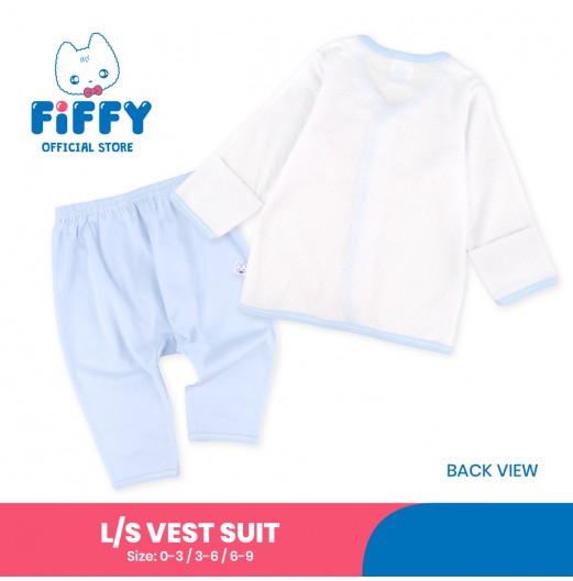 FIFFY CUTE POCKET LONG SLEEVE VEST SUIT