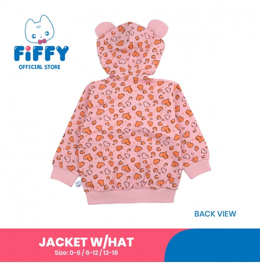 FIFFY HEART POP BAJU BAYI JACKET WITH HAT (1524006)