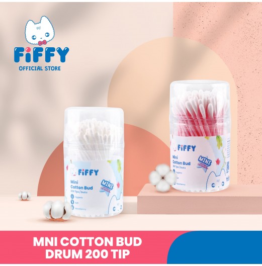 FIFFY MINI COTTON BUD DRUM 200TIP (100PCS) 18154