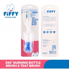 FIFFY ROTARY NURSING BOTTLE BRUSH + TEAT BRUSH (18159)