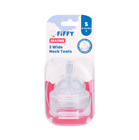FIFFY SILICONE WIDE NECK TEATS (2PCS) 18190
