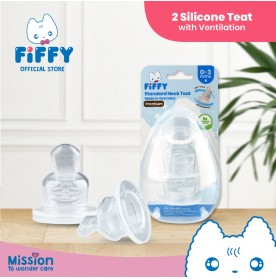 FIFFY SILICONE TEATS WITH ANTI-COLIC VENT (18239/18128/18129)