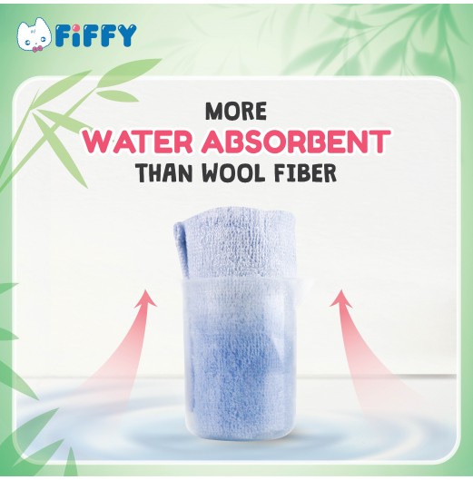 FIFFY BAMBOO FIBER FACE TOWEL (4PCS)